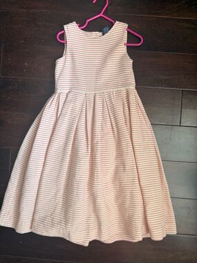 Ralph Lauren Cream and Pink Striped Dress